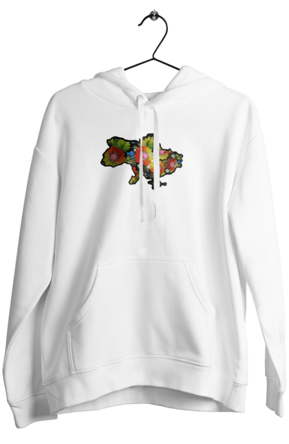 Women`s hoodie with prints Spravzhnya Ukraine. Barvie, beauty, colors, kviti, leafing through, mood, petals, spravzhnya ukraine. 2070702
