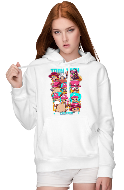 Women's hoodie with prints One Piece Tony Tony Chopper. Adventures, anime, fantasy, light novel, manga, one piece, tony tony chopper, tv series. 2070702