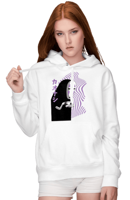 Women's hoodie with prints Spirited Away Kaonashi. Faceless, kaonashi, spirited away. 2070702