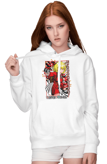 Women's hoodie with prints Lycoris Recoil Chisato Nishikigi. Agent, anime, chisato nishikigi, lycoris recoil, manga. 2070702