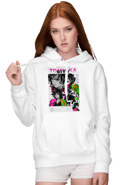 Women's hoodie with prints Demon Slayer Giyu. Anime, demon slayer, giyu, giyu tomioka, kimetsu no yaiba, manga, serial. 2070702