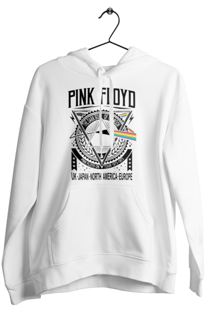 Women's hoodie with prints Pink Floyd. Album, music, pink floyd, rock, rock band. 2070702