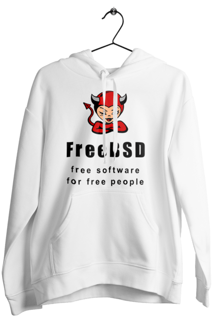 Жіноче худі з принтом "Freebsd Для Вільних". Bsd, freebsd, unix, адміністратор, айті, айтішник, безкоштовна, безкоштовно, бестія, вільна, демон, демонесса, доступність, незалежність, операційна система, ос, програміст, програмне забезпечення, свобода, сисадмін, система, системний адміністратор, софт, текст, червоний, чорний. 2070702
