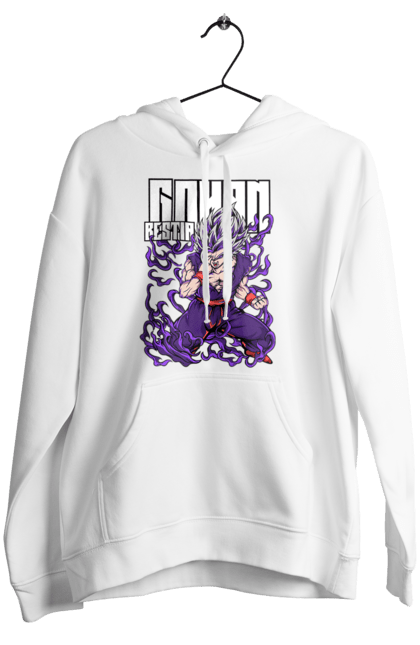 Women's hoodie with prints Dragon Ball Gohan. Anime, dragon ball, gohan, goku, manga, tv series, vegeta. 2070702