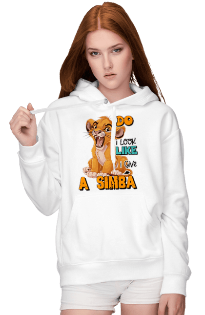 Women's hoodie with prints The Lion King Simba. Animal, cartoon, king, lion, lion king, simba. 2070702