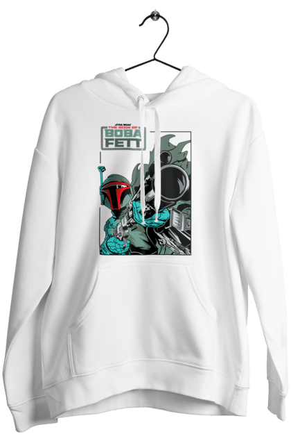 Women's hoodie with prints Boba Fett. Bob fett, boba fett, clone, head hunter, star wars. 2070702