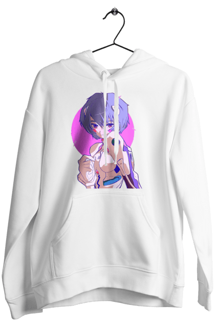 Women's hoodie with prints Evangelion Rei. Anime, evangelion, eve, kaoru, manga, rei ayanami, shinji. 2070702