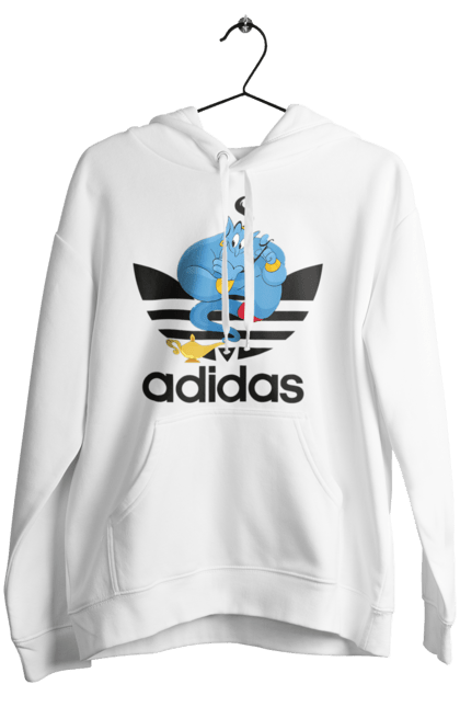 Жіноче худі з принтом "Adidas Джин". Adidas, aladdin, genie, адідас, аладдін, джин, джині, мультфільм, персонаж. 2070702