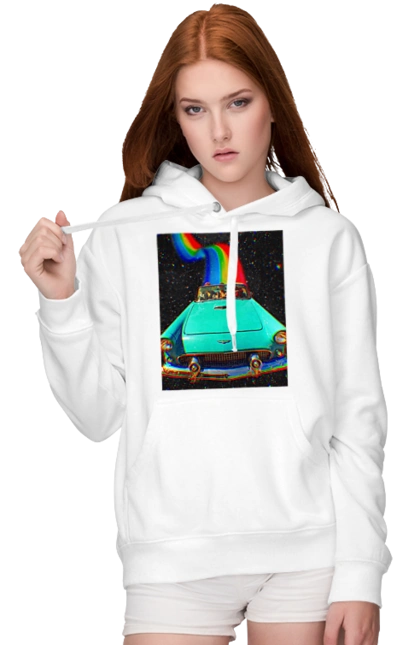 Picture, a car in space