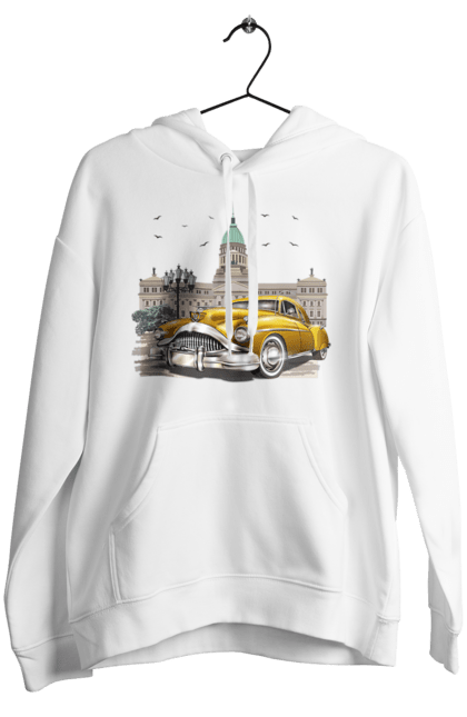 Женское худи с принтом Автомобиль и архитектура модерн. Автомобиль, архитектура, модерн. 2070702