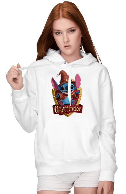 Жіноче худі з принтом "Стіч Ґрифіндор". Gryffindor, harry potter, hogwarts, stich, гаррі поттер, грифіндор, стіч, факультет, франшиза, хогвартс. 2070702