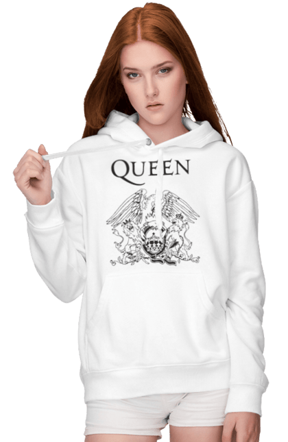 Жіноче худі з принтом "Queen". Queen, глем рок, група, квін, музика, поп рок, рок, хард рок. 2070702