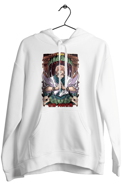 Women's hoodie with prints Jujutsu Kaisen Sukuna. Anime, dark fantasy, jujutsu kaisen, magic battle, manga, mystic, sukuna. 2070702