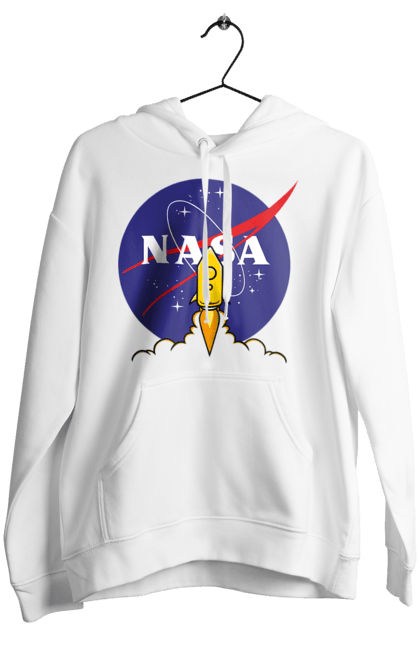 Жіноче худі з принтом "NASA". Nasa, авіація, астронавтика, дослідження, космонавтика, космос, наука, ракета, сша, технології. 2070702