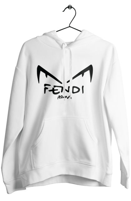 Женское худи с принтом Fendi. Fendi, lvmh, бренд, дом моды, италия, люкс, мода, одежда, сумка, фенди. 2070702