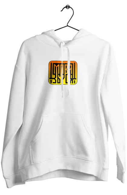 Women`s hoodie with prints Language is a weapon. Language, logotype, patriotic images, sword, ukrainian language, ukrainian slogan, weapon. 2070702
