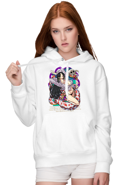 Women's hoodie with prints One Piece Boa Hancock. Anime, boa hancock, manga, one piece, pirate empress, straw hat pirates. 2070702