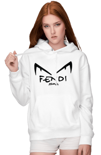 Женское худи с принтом Fendi. Fendi, lvmh, бренд, дом моды, италия, люкс, мода, одежда, сумка, фенди. 2070702