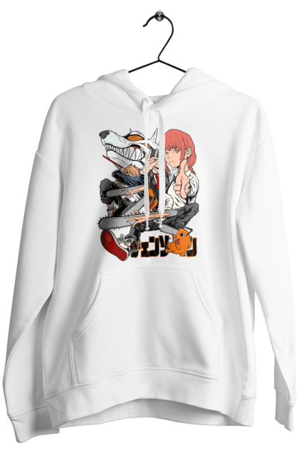 Women's hoodie with prints Chainsaw Man. Anime, chainsaw man, demon, denji, manga, pochita, shonen. 2070702