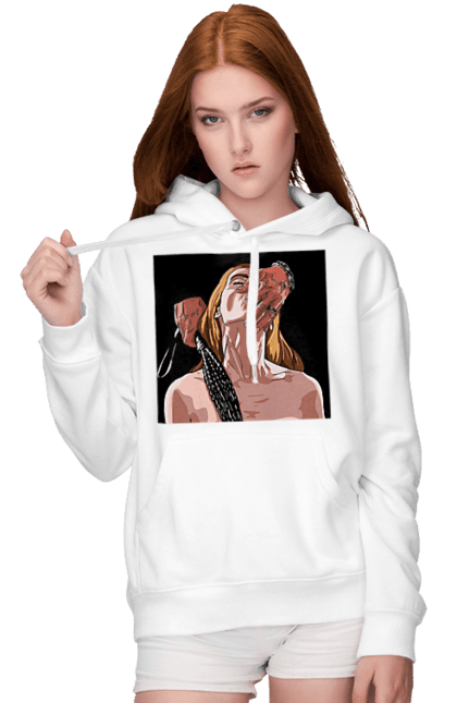 Женское худи с принтом Девушка В Плену У Мужчины С Плеткой. 18, плетка, сосать, страсть. 2070702