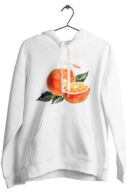 Жіноче худі з принтом "Помаранчевий Апельсин". Апельсин, помаранчевий апельсин, фрукт, цитрус. CustomPrint.market