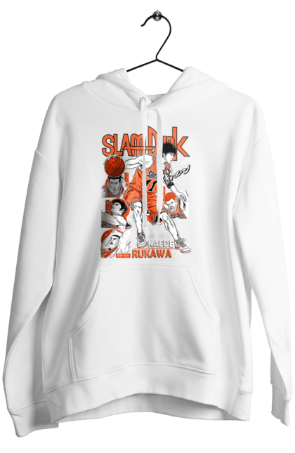 Women's hoodie with prints Slam Dunk Kaede Rukawa. Anime, basketball, comedy, kaede rukawa, manga, school, shonen, slam dunk, sports anime. 2070702