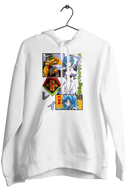 Women's hoodie with prints Evangelion Rei. Anime, evangelion, eve, kaoru, manga, rei ayanami, shinji. 2070702