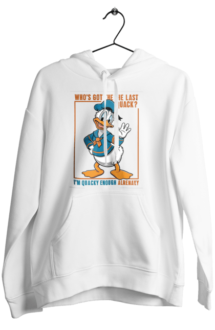 Women's hoodie with prints Donald Duck. Animated series, cartoon, disney, donald duck. 2070702