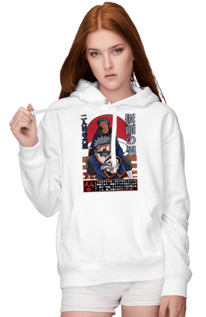 Women's hoodie with prints Naruto Obito Uchiha. Anime, character, manga, naruto, ninja, obito, obito uchiha, tv series, uchiha. 2070702