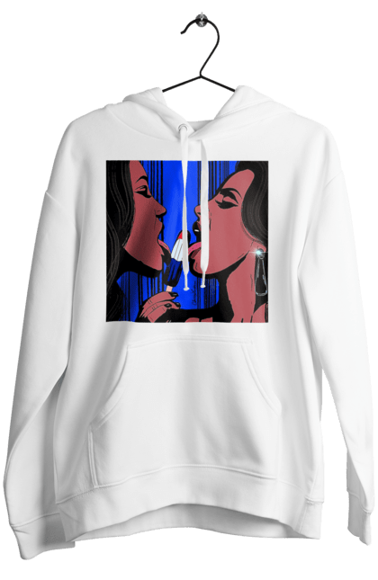 Women`s hoodie with prints Girls Lick Ice Cream. Lysate, suck. 2070702
