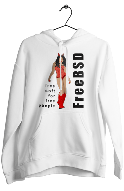 Жіноче худі з принтом "Freebsd Для Вільних". Bsd, freebsd, unix, адміністратор, айті, айтішник, безкоштовна, безкоштовно, бестія, вільна, демон, демонесса, дівчина, для дорослих, доступність, еротика, еротична, жінка, незалежність, операційна система, ос, програміст, програмне забезпечення, свобода, сисадмін, система, системний адміністратор, софт, текст, червоний, чорний. 2070702