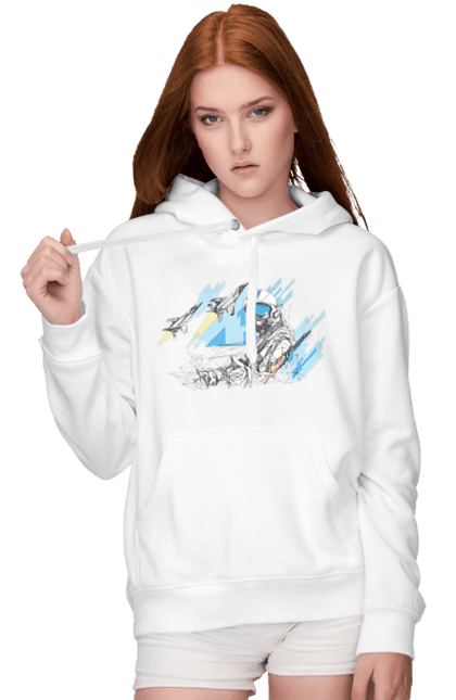 Жіноче худі з принтом "Слава збройним силам України". День захисника, день захистиць, марка, подяка, слава зсу, укрпошта. 2070702