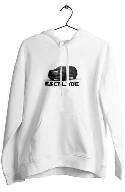 Жіноче худі з принтом "Каділак". Автомобіль, бізнес клас, джип, ескалада, каділак, машина, позашляховик. 2070702