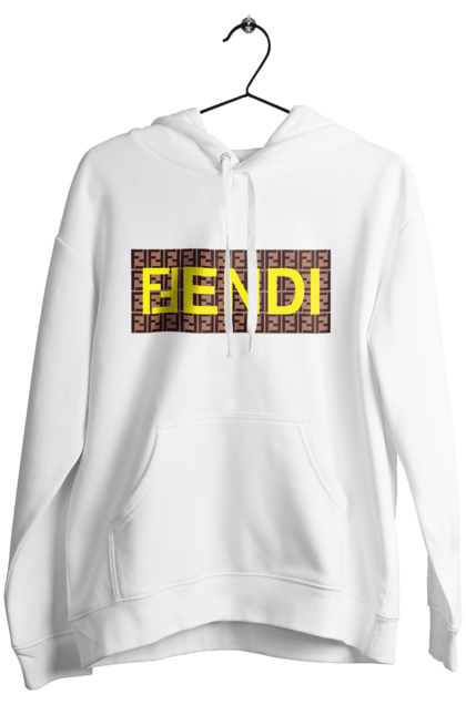 Женское худи с принтом 9. Fendi, lvmh, бренд, дом моды, италия, люкс, мода, одежда, сумка, фенди. 2070702