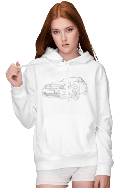 Women`s hoodie with prints Auto mercedes. Auto, mercedes. 2070702
