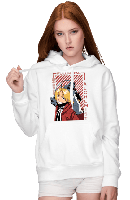 Women's hoodie with prints Fullmetal Alchemist. Adventures, alphonse elric, anime, edward elric, fullmetal alchemist, light novel, manga, steampunk. 2070702