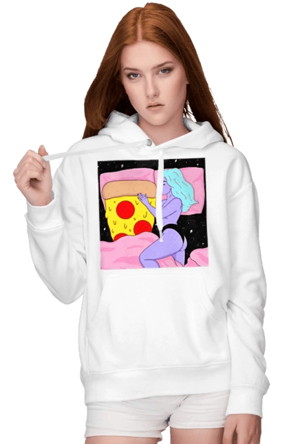 Фиолетовая Девушка И Пицца