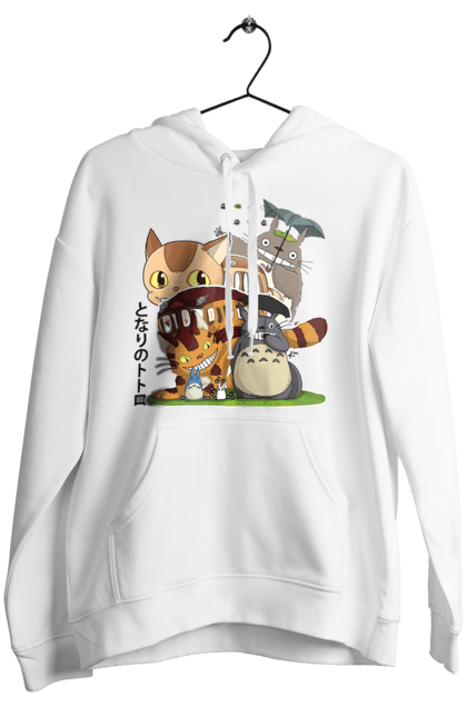 Women's hoodie with prints Totoro. Adventures, anime, comedy drama, fantasy, film, my neighbor totoro, tv series. 2070702