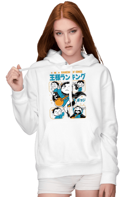 Women's hoodie with prints Ousama Ranking Bojji. Anime, bodzi, bojji, king, king rating, manga, ousama ranking. 2070702