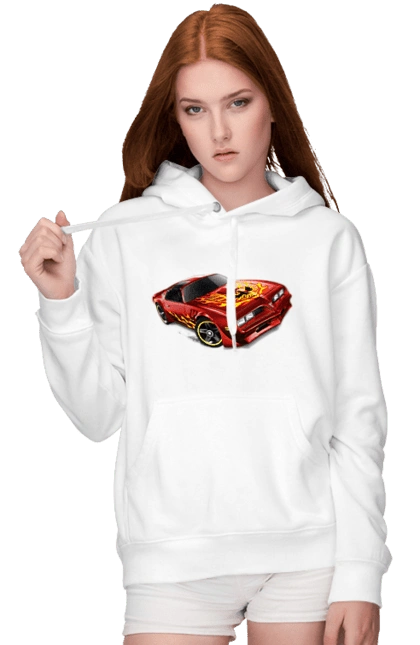 The car is red, high speed