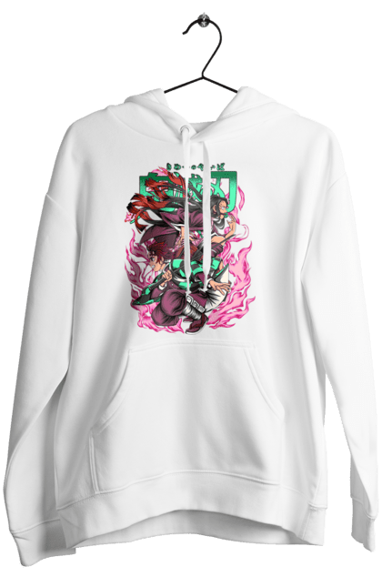 Women's hoodie with prints Demon Slayer Tanjiro. Anime, demon slayer, kamado tanjiro, manga, tanjiro. 2070702