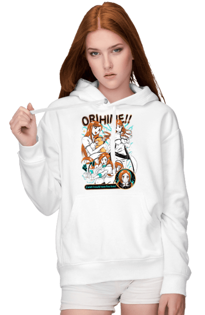 Жіноче худі з принтом "Бліч Іноуе Оріхіме". Anime, bleach, manga, orihime inoue, аніме, бліч, іноуе оріхіме, манга. 2070702