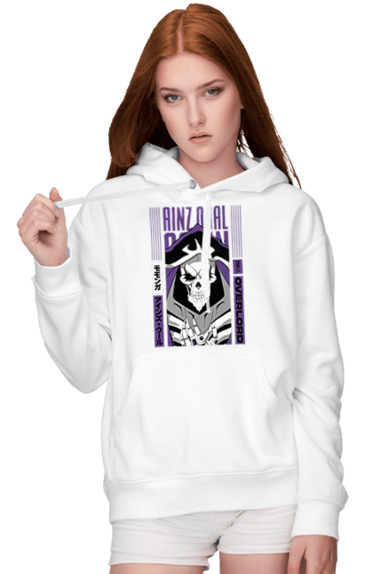 Women's hoodie with prints Overlord Momonga. Anime, lord, momonga, overlord, tv series. 2070702