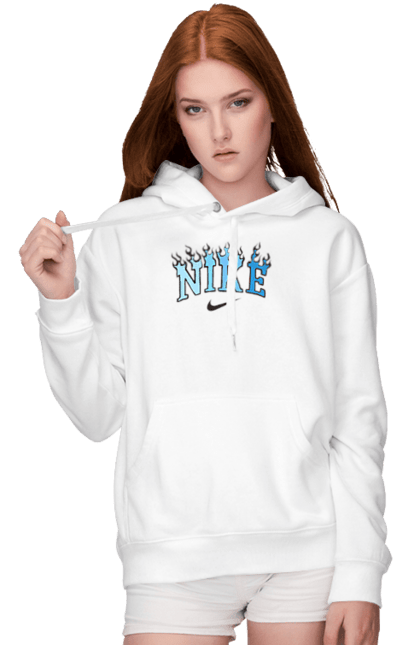 Жіноче худі з принтом "Nike". Nike, логотип, надпись, найк. futbolka.stylus.ua
