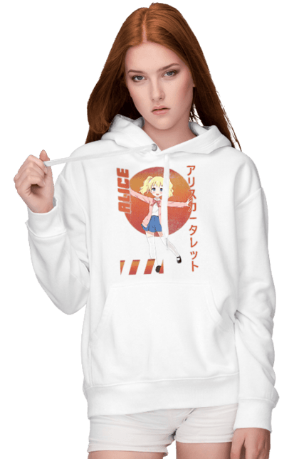 Women's hoodie with prints Kiniro Mosaic Alice Cartelet. Alice, alice cartelet, anime, gold mosaic, kiniro mosaic, kinmoza, manga. 2070702