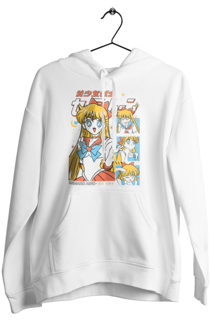 Women's hoodie with prints Sailor Venus. Anime, drama, magical girl, minako aino, sailor moon, sailor venus, tv series. 2070702