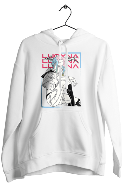 Women's hoodie with prints Cyberpunk: Edgerunners Lucy. Anime, cd project, cyberpunk, edgerunners, game, lucy, netflix, video game. 2070702