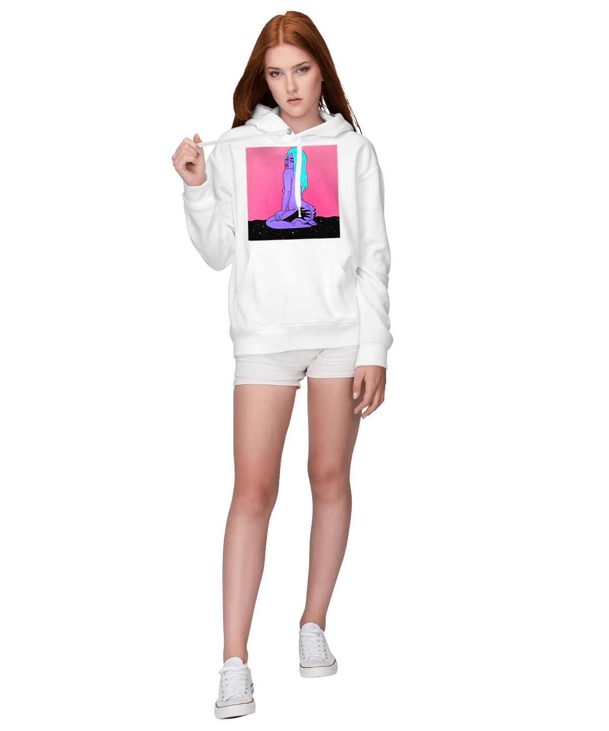 Purple Girl In Hands