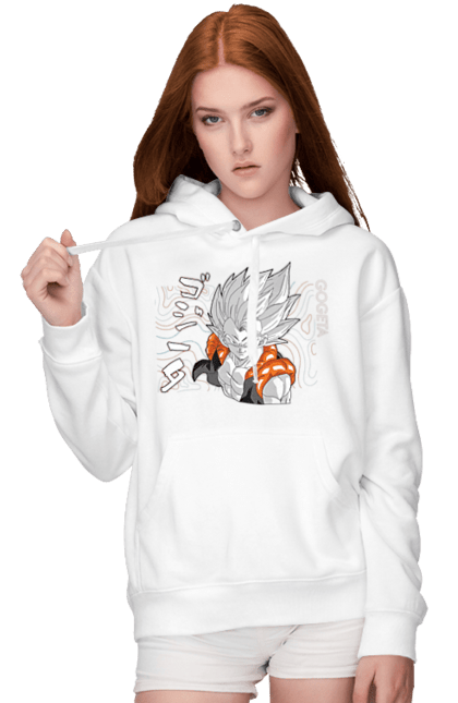 Women's hoodie with prints Dragon Ball Gogeta. Anime, dragon ball, gogeta, goku, manga, tv series. 2070702