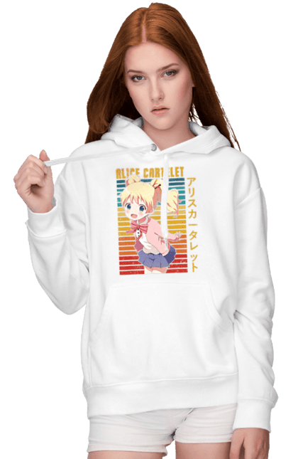 Women's hoodie with prints Kiniro Mosaic Alice Cartelet. Alice, alice cartelet, anime, gold mosaic, kiniro mosaic, kinmoza, manga. 2070702